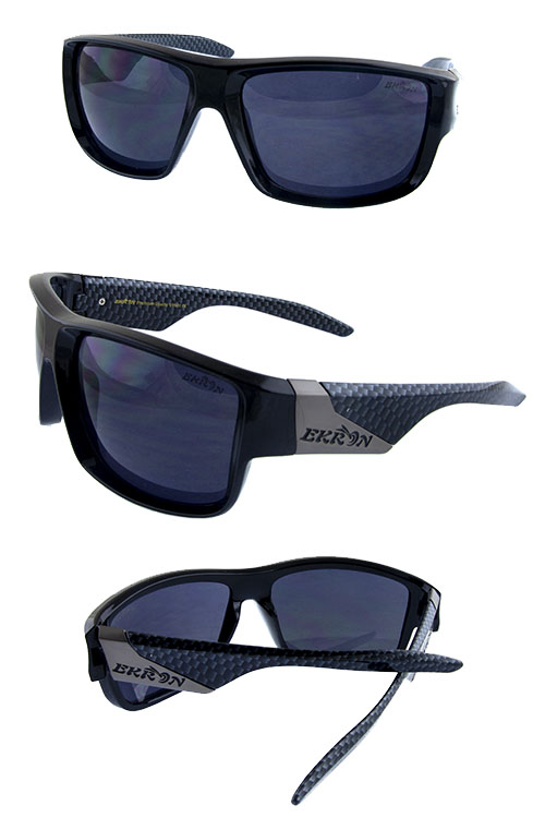 Mens square bold plastic sunglasses C3-EK891142CB
