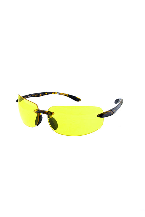 Unisex rimless square plastic sunglasses 2-PC26ND