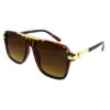 Unisex plastic retro square fashion sunglasses D5-MP7021 - Image 4