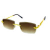 Unisex square rimless snake metal sunglasses F3-5204 - Image 2