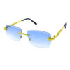 Unisex square rimless snake metal sunglasses F3-5204 - Image 4