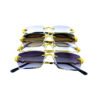 Unisex square rimless snake metal sunglasses F3-5204 - Image 3