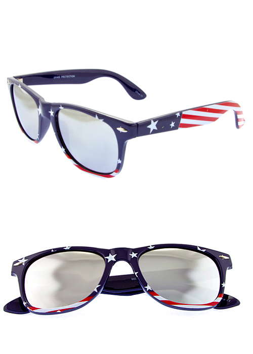Patriotic Flag Mirrored Sunglasses - City Sunglass